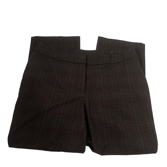 Kim Rogers Womens Plaid Curvy Fit Trousers Pants Size 18W Short Brown Stretch - Picture 8 of 10